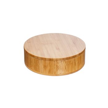 Round Bamboo Jewellery Box With Mirror, 5 of 5