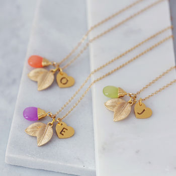 Personalised Leaf Cluster Necklace, 2 of 4