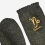 Women's Glitter Socks Black Gold Zodiac Capricorn, thumbnail 3 of 5