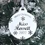 Personalised Teacher Christmas Bauble, thumbnail 4 of 7