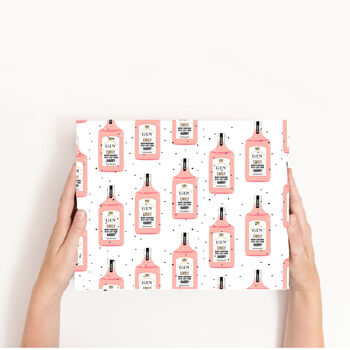 Personalised Gin Wrapping Paper, 4 of 7