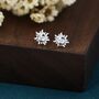 Sterling Silver Tiny Sun Stud Earrings, thumbnail 5 of 12