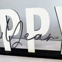 Happy New Year Wood And Mirrored Acrylic Table Sign, thumbnail 3 of 8