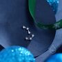 Sterling Silver Tiny Cz Star Trio Stud Earrings, thumbnail 5 of 10