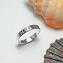 Women's Silver Engraved Personalised Ring, thumbnail 9 of 12