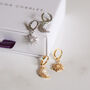 Esmae Moon And Star Wedding Earrings, thumbnail 1 of 8