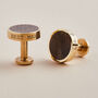 Personalised Brass And Walnut Wood Cufflinks, thumbnail 1 of 8