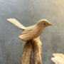 Hand Carved Wooden Nesting Birds Ornament, thumbnail 9 of 12