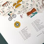 Cycle The Dales Illustrated Map Checklist Print, thumbnail 4 of 8