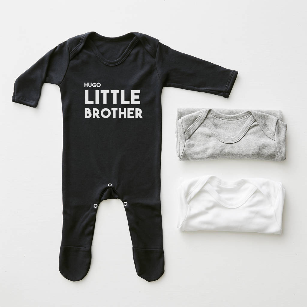 Personalised Little Brother Babygrow By Sophia Victoria Joy ...