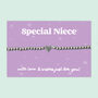 Special Niece Heart Charm Stretch Bracelet, Stainless Steel, thumbnail 1 of 4