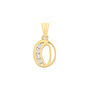 Luminous Script 9 K Solid Gold Pendant, thumbnail 9 of 12