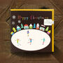 Ice Skaters Christmas Card, thumbnail 1 of 3