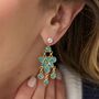 Clara Freshwater Pearl And Aqua Chalcedony Earrings, thumbnail 1 of 3