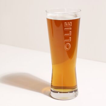 Personalised Bold Name Pilsner Pint Glass, 2 of 5