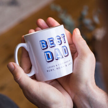 Best Dad Personalised Fathers Day Mug, 3 of 4