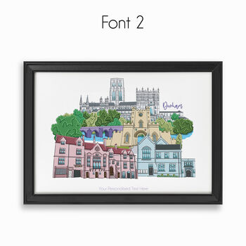 Durham Skyline Personalised Print, 4 of 9