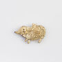 Cosy Hedgehog Charm Brooch, thumbnail 3 of 4