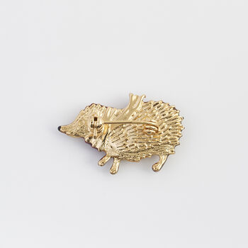 Cosy Hedgehog Charm Brooch, 3 of 4