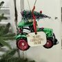 Personalised Tractor With Tree Bauble, thumbnail 1 of 3