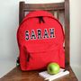 Personalised Appliqué Name Backpack Assorted Colours, thumbnail 4 of 10
