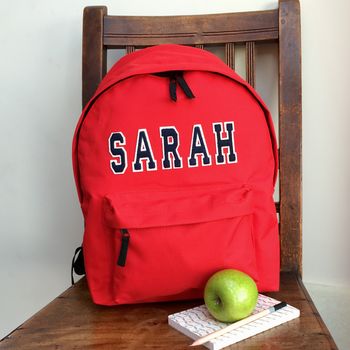 Personalised Appliqué Name Backpack Assorted Colours, 4 of 10
