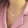 Gold Plated Lightning Bolt Necklace, thumbnail 1 of 8