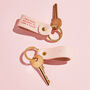 Personalised 'Any Message' Leather Keyring, thumbnail 2 of 6