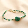 Green Crystal And Stone Beaded Bracelet, thumbnail 1 of 6