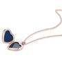 Lapis Lazuli Heart Locket 18 K Rose Gold Plate, thumbnail 3 of 8