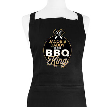 Gifts For Men Personalised BBQ King Apron, 2 of 3