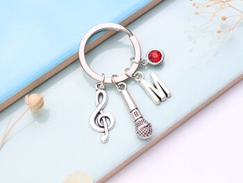 Personalised Microphone Keyring Singer Gift, 3 of 10