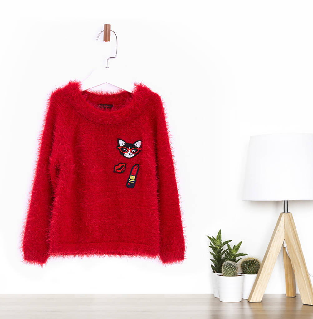 Baby Girls Furry Sweater, 1 of 2