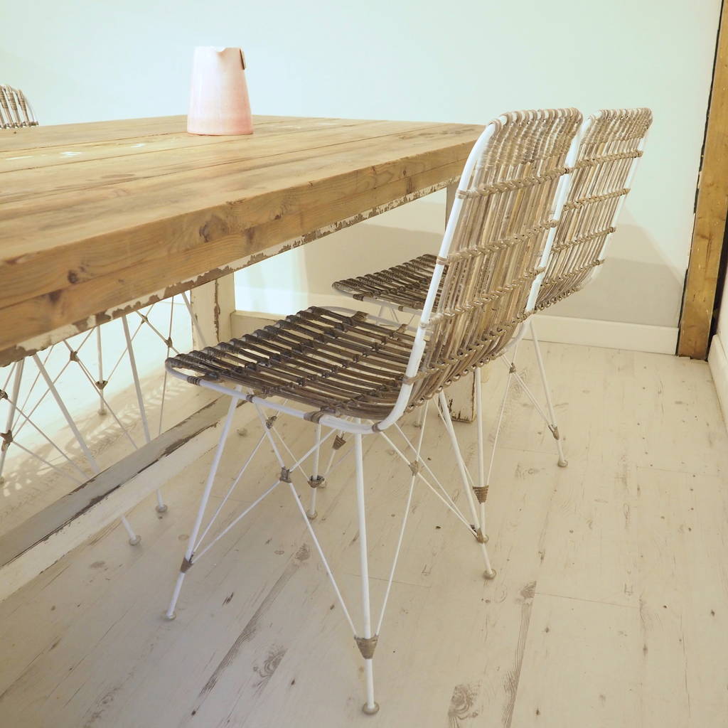 Rattan Scandi Style Dining Chair Three Colours By Za Za Homes