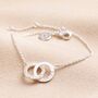 Personalised Interlocking Pearl Crystal Hoops Bracelet, thumbnail 4 of 6