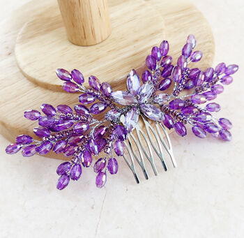 Purple Bow Crystal Headpiece, 4 of 4