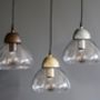 Etched Metal And Glass Pendant Lights, thumbnail 1 of 4