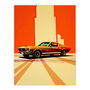 Wall Cracks Orange Sports Motor Car Wall Art Print, thumbnail 6 of 6