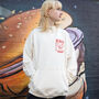 Hi Guys Women’s Hoodie With Burger Graphic, thumbnail 6 of 6