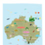Map Of Australia Art Print, thumbnail 3 of 4