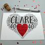 Personalised 40th Birthday Sparkle Card, thumbnail 11 of 11
