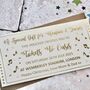 Personalised Gold Foil 'Concert' Gift Voucher, thumbnail 2 of 3