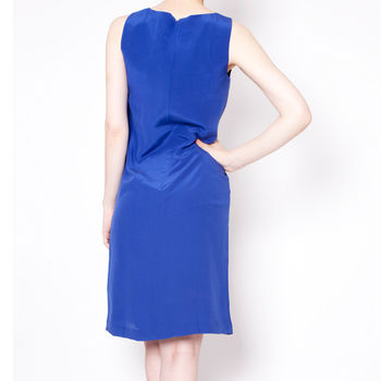 Sophie Silk Dress In Cobalt Blue, 2 of 2