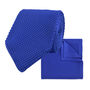 Royal Blue Knitted Neck Tie In 100% Soft Polyester, thumbnail 5 of 11