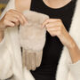 Faux Fur Cuff Suede Touch Screen Gloves, thumbnail 3 of 11