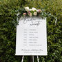 Simple Elegance Order Of Events Wedding Sign, thumbnail 1 of 3