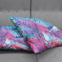 Purple And Blue Cushion Cover With Tropical Leaves, thumbnail 4 of 7