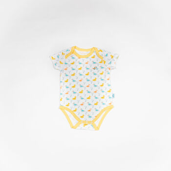 Little Ducks Pack Of Two Baby Vests In Organic Cotton, 2 of 5