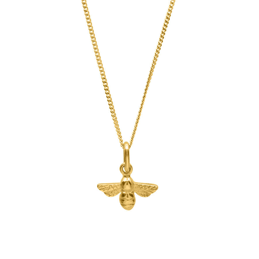 Bumble Bee Necklace In Solid Gold By 