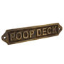 Custom Poop Deck Brass Plaque With Vintage Finish, thumbnail 2 of 12